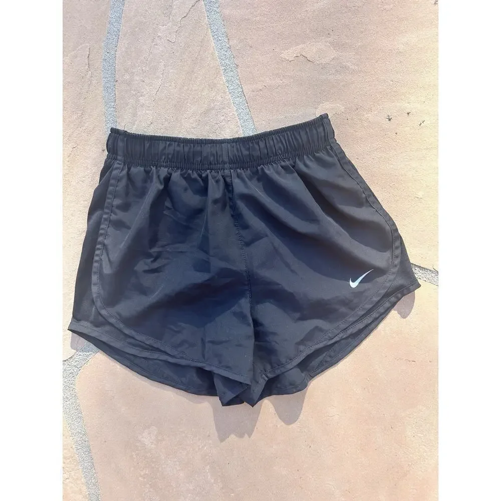 Nike dri-fit running shorts jogging Sz XS Black active wear AG